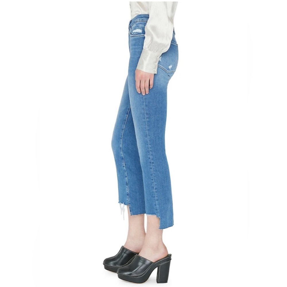 NWT Frame Denim Le Crop Mini Boot Raw Stagger Chew‎ Jeans Sz 25 - Picture 4 of 9